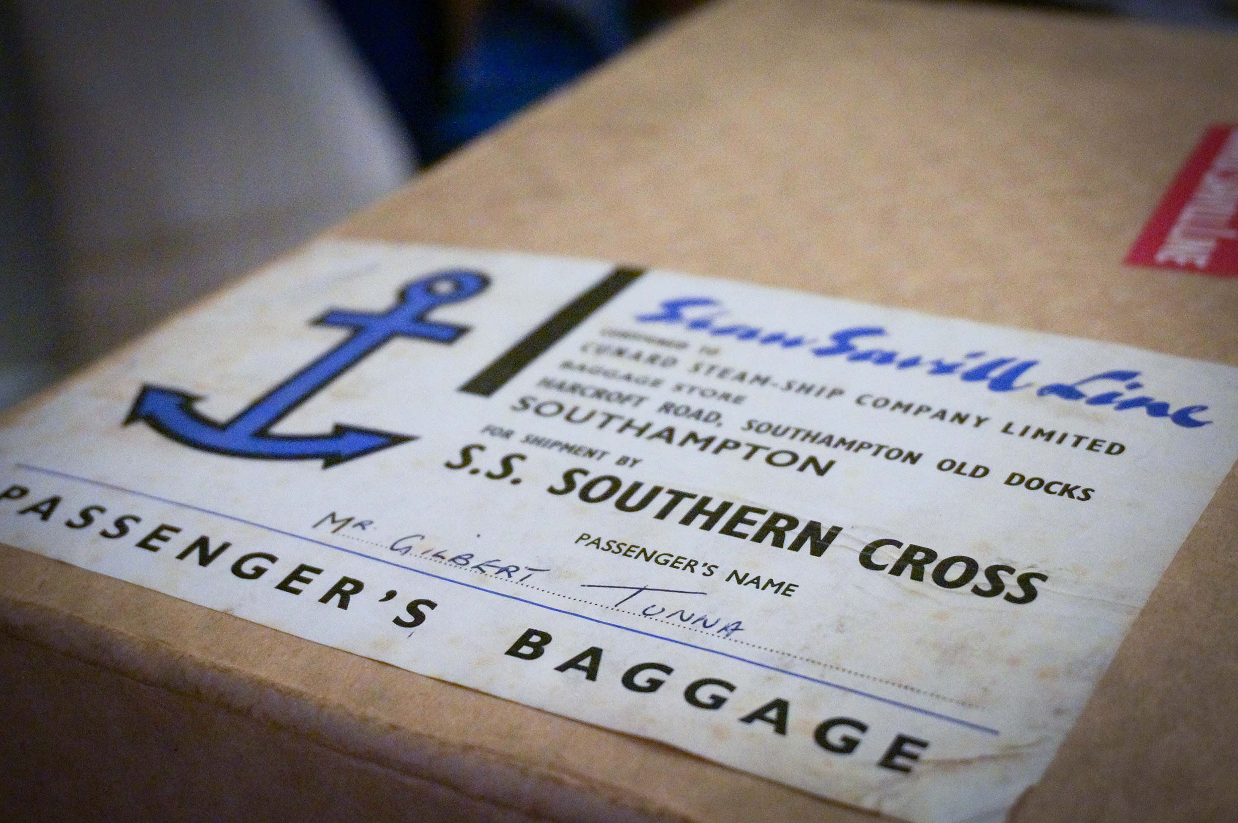 vintage baggage label