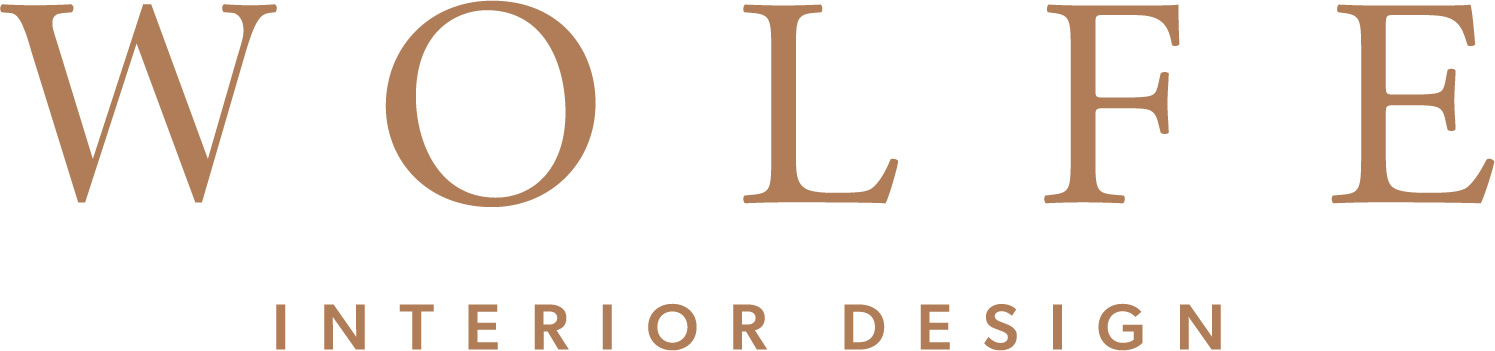 WOLFE Logo BRONZE Wolfe Interior Design logo in bronze colour on white background